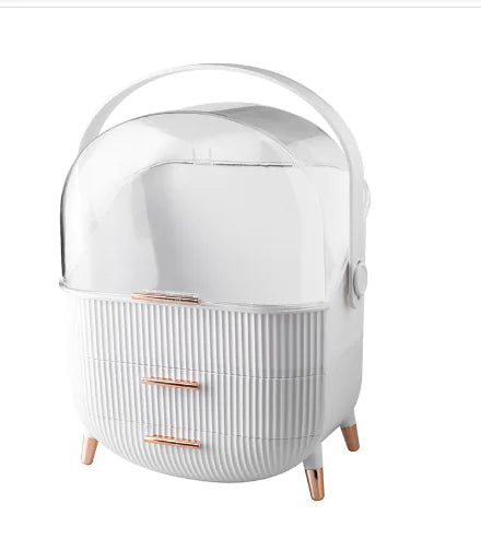 Plastic Makeup Organizer with Dust Proof Storage Box