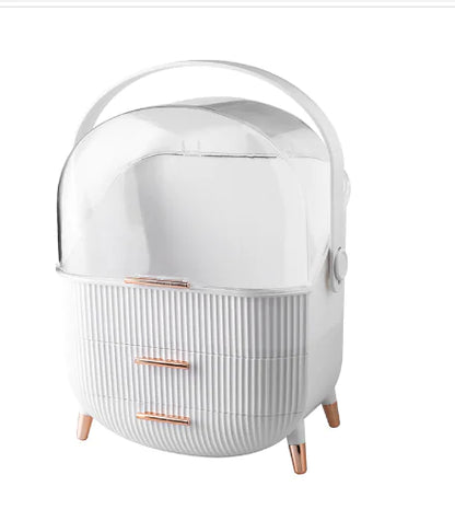 Plastic Makeup Organizer with Dust Proof Storage Box