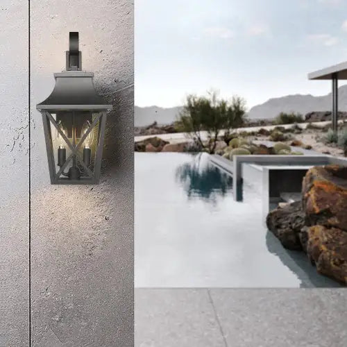 Modern Black Outdoor Wall Light